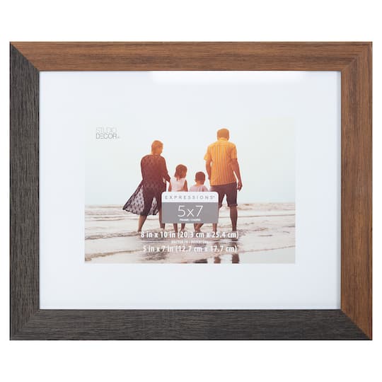 Brown &#x26; Black 5&#x22; x 7&#x22; Frame with Mat, Expressions&#x2122; by Studio D&#xE9;cor&#xAE;